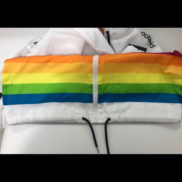 Polaroid Woman's Hooded Windbreaker Jacket Rainbow - Picture 8 of 12